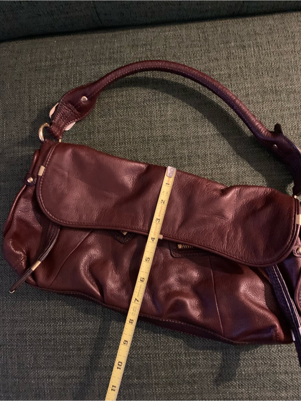 B. MAKOWSKY Leather Shoulder Bag in Deep Burgundy❤️❤️❤️ - Picture 9 of 12